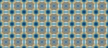 Klasik çiçek dokusu. Kart, duvar kağıdı, ambalaj ve tekstil için klasik tasarım. Kusursuz desenli altın elementler. Raster illüstrasyonu. Kraliyet retro 'su mavi, nötr ve gri renklerde. Altın şablon.