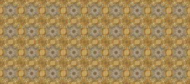 Tarafsız, bej ve kahverengi renklerde altın element. Doku arka planında altın duvar kâğıdı. Barok tarzında altın çiçekli süs. Damask kusursuz yinelenen arkaplan.
