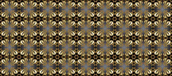 Geleneksel oryantasyon süsü. Kahverengi, bej ve gri renklerdeki altın desenli altın elementler. Klasik klasik klasik arka plan. Kusursuz klasik raster altın desenli.
