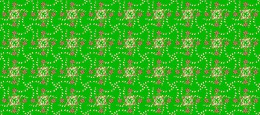 Paisley 'ler zarif çiçek desenli arkaplan duvar kâğıdı illüstrasyonları. Güzel, modern, 3 boyutlu sanat eseri, sarı ve yeşil desenli çiçek yaprakları ve süslemeleri var..