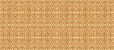 Turuncu, bej ve kahverengi renkte desen. Kına dövmeli süs çiçekleri, altın çıkartmalar, mehndi ve yoga tasarımı, kartlar ve parmak izleri. Raster altın mehndi kusursuz desen.