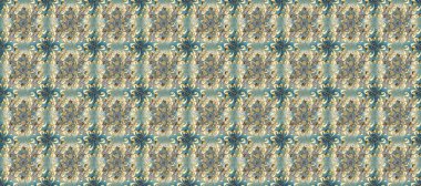 Çiçek desenli altın metal. Kusursuz altın desen. Tarafsız, bej ve altın elementli mavi renkler. Raster altın çiçek süsü brokar kumaş ve cam desenli..