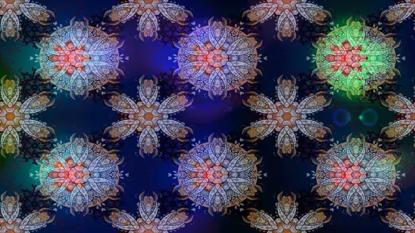 Çiçek deseni. Çiçeksiz arka plan. Şatafatlı bahar bahçesi dokusu. Raster illüstrasyonu.