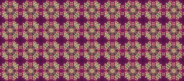 Raster oryantal süs. Barok tarzında kusursuz bir doğulu süsü. Geleneksel klasik altın desen. Mor, kahverengi ve bej renklerdeki altın desenli altın elementler.