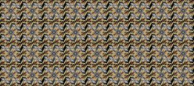 Geleneksel raster ve altın desen. Klasik oryantal desen gri, kahverengi ve bej renkler üzerinde. Damask pürüzsüz süsü.