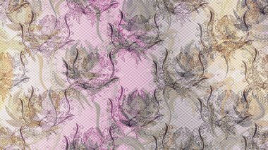 Şirin seamless modeli. Raster çiçek arka plan. Yazdırın. Şirin kumaş deseni. Yaz tema Dikişsiz desen arka plan rengi. Düz çiçek öğeleri tasarım.