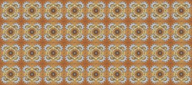 Bej, kahverengi ve gri renklerde altın bir element. Barok tarzında altın çiçekli süs. Damask arkaplanı. Altın çiçekli, pürüzsüz desen.