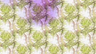 Çizim kalıbı. Organik motif arka planı. Raster illüstrasyonu. Ultraviyole kumaş deseni.