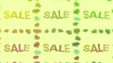 Renkli unsurlarla hareketli arka plan görüntüleri. Satış reklamı, fiyat etiketi, indirim etiketi, rozet, poster. VIP satışı bugün başlıyor. Reklam pankartı satışta..