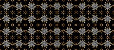Kusursuz klasik raster altın desenli. Klasik klasik klasik arka plan. Gri, kahverengi ve siyah renklerde altın elementlerle kusursuz desen. Geleneksel oryantasyon süsü.