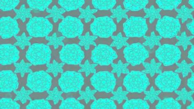 Renkli unsurlarla hareketli arka plan görüntüleri. Çiçekler. Eski model. Bayrak tarzı. Video kaydı. Şablon. Döngü. Kusursuz..