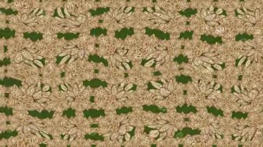 Renkli unsurlarla hareketli arka plan görüntüleri. Çiçekler. Eski model. Bayrak tarzı. Video kaydı. Şablon. Döngü. Kusursuz..