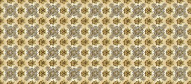 Geleneksel oryantasyon süsü. Klasik klasik klasik arka plan. Raster illüstrasyonu. Kusursuz klasik raster altın desenli. Altın elementlerle bej, nötr ve kahverengi renklerde pürüzsüz desen.