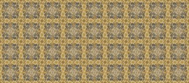 Paisleys zarif çiçek desenli arkaplan duvar kâğıdı çizimi. Klasik stil, güzel, üç boyutlu sanat eseri. Altın, bej, kahverengi ve nötr desenli çiçek yaprakları, süsler..