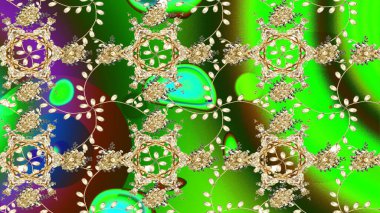 El çiçekleri deseni. Raster illüstrasyonu. Asya tekstil tarzında. Güzel kumaş deseni. Renkli Bahar Teması el yapısı arka plan. Düz Çiçek Elementleri Tasarımı.