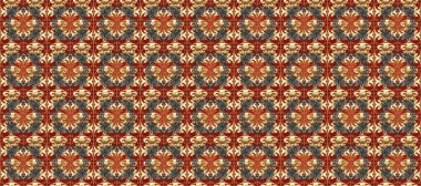 Raster altın desen. Doğulu stil, altın elementlerle kahverengi, bej ve kırmızı renklerde altın desenli arabesk yapar. Kusursuz kıvırcık saçlar..