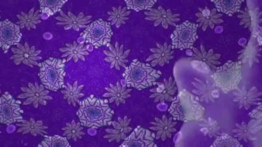 Renkli unsurlarla hareketli arka plan görüntüleri. Çiçekler. Eski model. Bayrak tarzı. Video kaydı. Şablon. Döngü. Kusursuz..