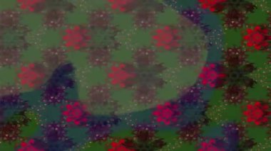 Renkli unsurlarla hareketli arka plan görüntüleri. Çiçekler. Eski model. Bayrak tarzı. Video kaydı. Şablon. Döngü. Kusursuz..