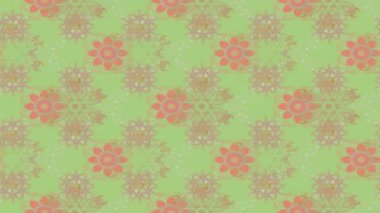 Renkli unsurlarla hareketli arka plan görüntüleri. Çiçekler. Eski model. Bayrak tarzı. Video kaydı. Şablon. Döngü. Kusursuz..