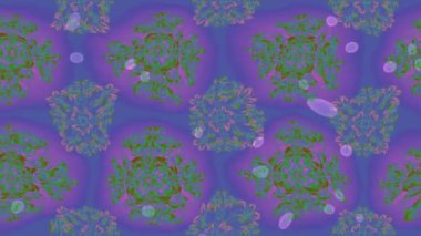 Renkli unsurlarla hareketli arka plan görüntüleri. Çiçekler. Eski model. Bayrak tarzı. Video kaydı. Şablon. Döngü. Kusursuz..
