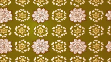 Renkli unsurlarla hareketli arka plan görüntüleri. Çiçekler. Eski model. Bayrak tarzı. Video kaydı. Şablon. Döngü. Kusursuz..