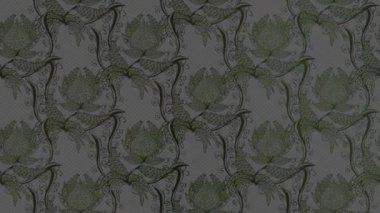 Renkli unsurlarla hareketli arka plan görüntüleri. Çiçekler. Eski model. Bayrak tarzı. Video kaydı. Şablon. Döngü. Kusursuz..