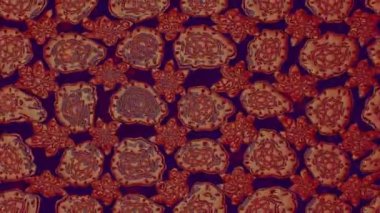 Renkli unsurlarla hareketli arka plan görüntüleri. Çiçekler. Eski model. Bayrak tarzı. Video kaydı. Şablon. Döngü. Kusursuz..