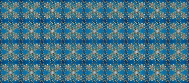 Paisleys zarif çiçek desenli arkaplan duvar kâğıdı çizimi. Güzel, modaya uygun, modern, üç boyutlu sanat eseri. Altın ve mavi, gri ve nötr desenli çiçek yaprakları ve süslemeleri.