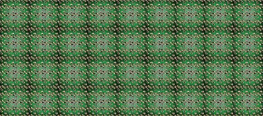 Yeşil, nötr ve gri renklerde altın element. Yeşil, nötr ve gri üzerine altın rengi klasik barok çiçekli desenler. Süslü raster dekorasyonu. Lüks, kraliyet ve Viktorya dönemi konsepti.