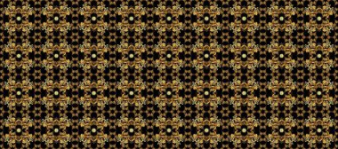 Altın şablon. Örnek altın elementler. Kart, duvar kağıdı, ambalaj ve tekstil için klasik tasarım. Kraliyet retro arka planı. Raster. Çiçeksel klasik doku.