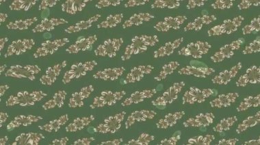 Renkli unsurlarla hareketli arka plan görüntüleri. Çiçekler. Eski model. Bayrak tarzı. Video kaydı. Şablon. Döngü. Kusursuz..