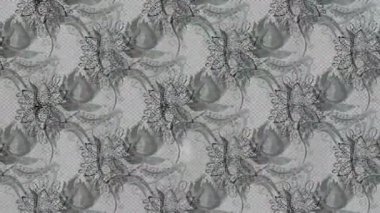 Renkli unsurlarla hareketli arka plan görüntüleri. Çiçekler. Eski model. Bayrak tarzı. Video kaydı. Şablon. Döngü. Kusursuz..