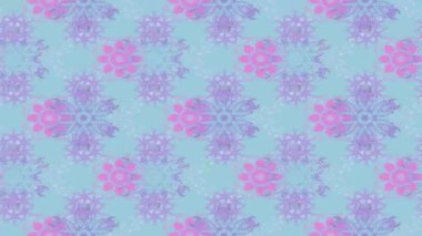 Renkli unsurlarla hareketli arka plan görüntüleri. Çiçekler. Eski model. Bayrak tarzı. Video kaydı. Şablon. Döngü. Kusursuz..