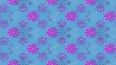 Renkli unsurlarla hareketli arka plan görüntüleri. Çiçekler. Eski model. Bayrak tarzı. Video kaydı. Şablon. Döngü. Kusursuz..