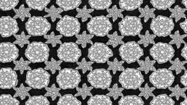 Renkli unsurlarla hareketli arka plan görüntüleri. Çiçekler. Eski model. Bayrak tarzı. Video kaydı. Şablon. Döngü. Kusursuz..