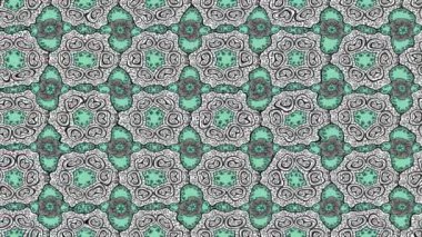 Renkli unsurlarla hareketli arka plan görüntüleri. Çiçekler. Eski model. Bayrak tarzı. Video kaydı. Şablon. Döngü. Kusursuz..