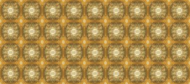 Kahverengi, bej ve nötr renklerde altın element. Barok tarzında altın çiçek süsü. Damask arkaplanı tekerrür ediyor. Antika altın tekrarlanabilir duvar kağıdı.