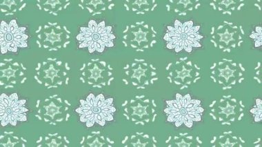 Renkli unsurlarla hareketli arka plan görüntüleri. Çiçekler. Eski model. Bayrak tarzı. Video kaydı. Şablon. Döngü. Kusursuz..