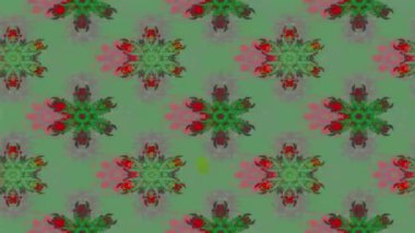 Renkli unsurlarla hareketli arka plan görüntüleri. Çiçekler. Eski model. Bayrak tarzı. Video kaydı. Şablon. Döngü. Kusursuz..