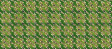 Barok tarzında altın çiçekli süs. Doku arka planında altın duvar kâğıdı. Damask kusursuz yinelenen arkaplan. Yeşil, bej ve kahverengi renklerde altın element.