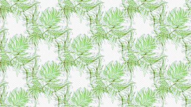 Düz Çiçek Elementleri Tasarımı. Çiçek desenli çizim. Raster illüstrasyonu. Tarafsız, yeşil ve gri renkte çiçekler. Renkli Bahar Teması eskiz kalıbı. Asya tekstil tarzında.