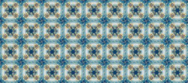 Paisleys zarif çiçek desenli arkaplan duvar kâğıdı çizimi. Güzel, modaya uygun, modern, üç boyutlu sanat eseri. Altın ve mavi, gri ve nötr desenli çiçek yaprakları ve süslemeleri.