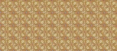 Kusursuz klasik altın desen. Bej, kahverengi ve altın elementli nötr renklerde altın desen. Raster geleneksel oryantasyon süsü.