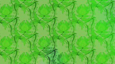 Can be used as greeting or wedding background. Best for wrapping paper. Raster sketch pattern with green, neutral, gray tulip flowers. Spring tender design for natural cosmetics, perfume, florist shop