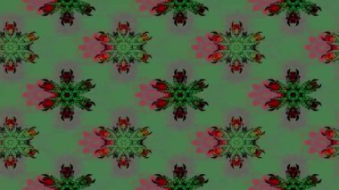 Renkli unsurlarla hareketli arka plan görüntüleri. Çiçekler. Eski model. Bayrak tarzı. Video kaydı. Şablon. Döngü. Kusursuz..