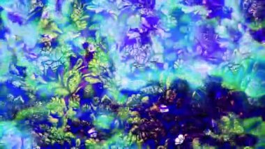 Renkli unsurlarla hareketli arka plan görüntüleri. Çiçekler. Eski model. Bayrak tarzı. Video kaydı. Şablon. Döngü. Kusursuz..