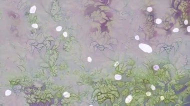 Renkli unsurlarla hareketli arka plan görüntüleri. Çiçekler. Eski model. Bayrak tarzı. Video kaydı. Şablon. Döngü. Kusursuz..