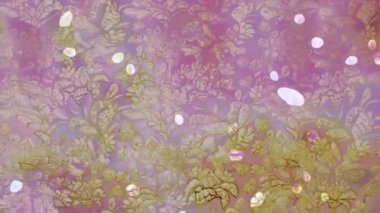 Renkli unsurlarla hareketli arka plan görüntüleri. Çiçekler. Eski model. Bayrak tarzı. Video kaydı. Şablon. Döngü. Kusursuz..