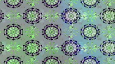 Renkli unsurlarla hareketli arka plan görüntüleri. Çiçekler. Eski model. Bayrak tarzı. Video kaydı. Şablon. Döngü. Kusursuz..