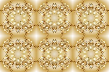 Barok tarzında kusursuz bir doğulu süsü. Raster geleneksel sarı ve bej renkleri üzerinde kusursuz desen.